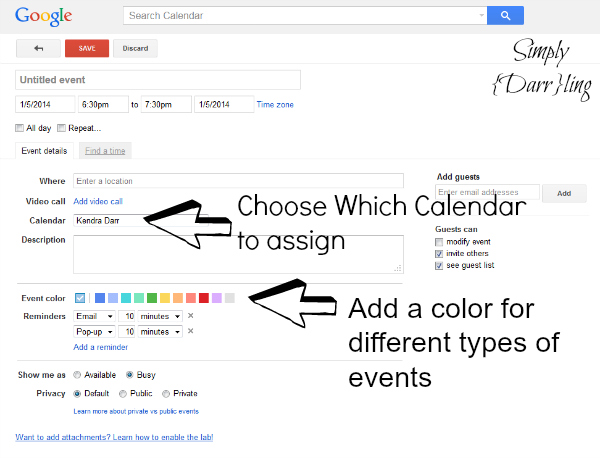 Add Event to Google Calendar