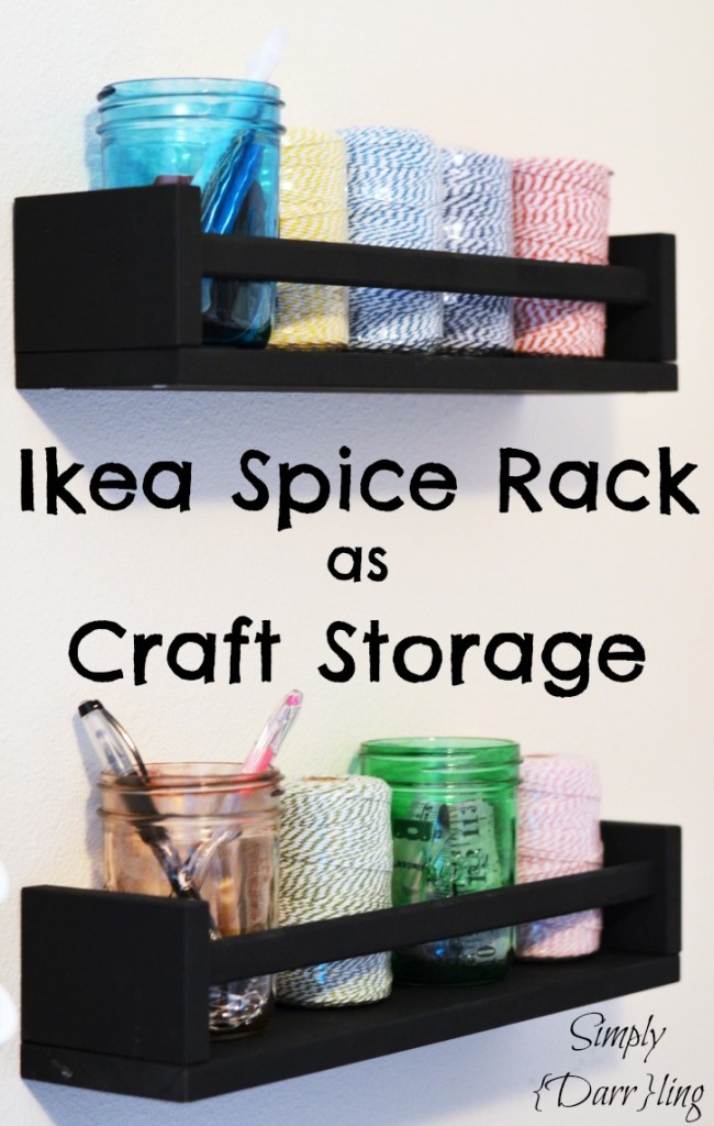 Ikea Spice Rack as Craft Storage