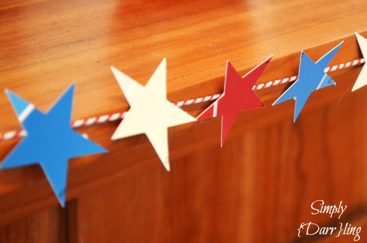 Paint Chip 4th of July Star Garland