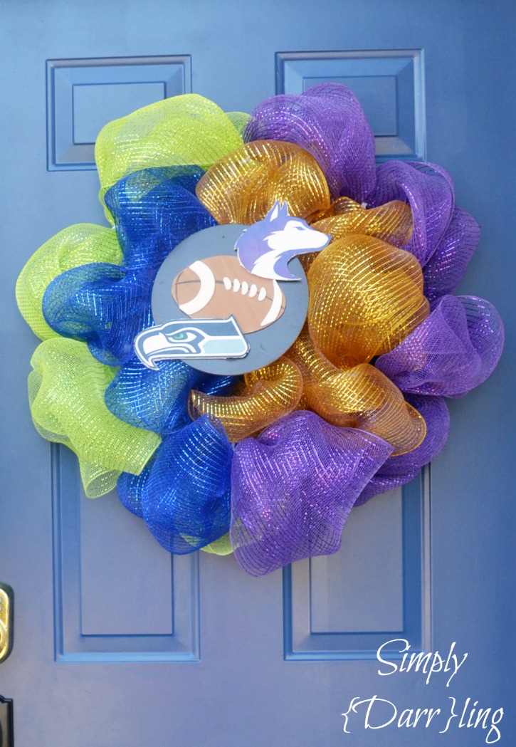 Football Deco Mesh Wreath