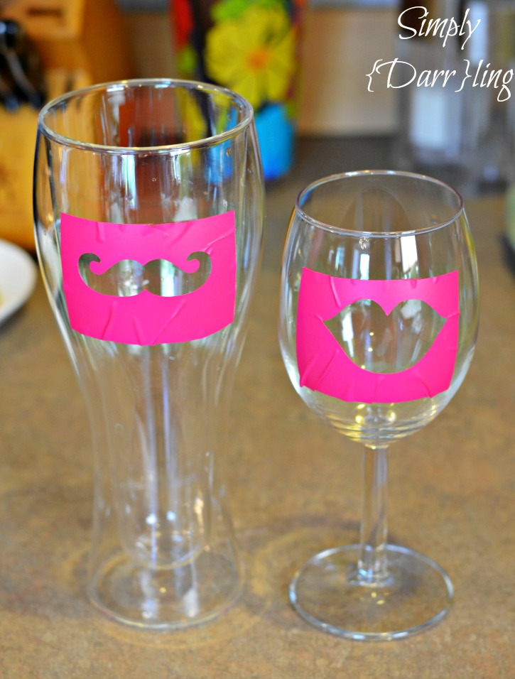 DIY Etched Wine Glasses