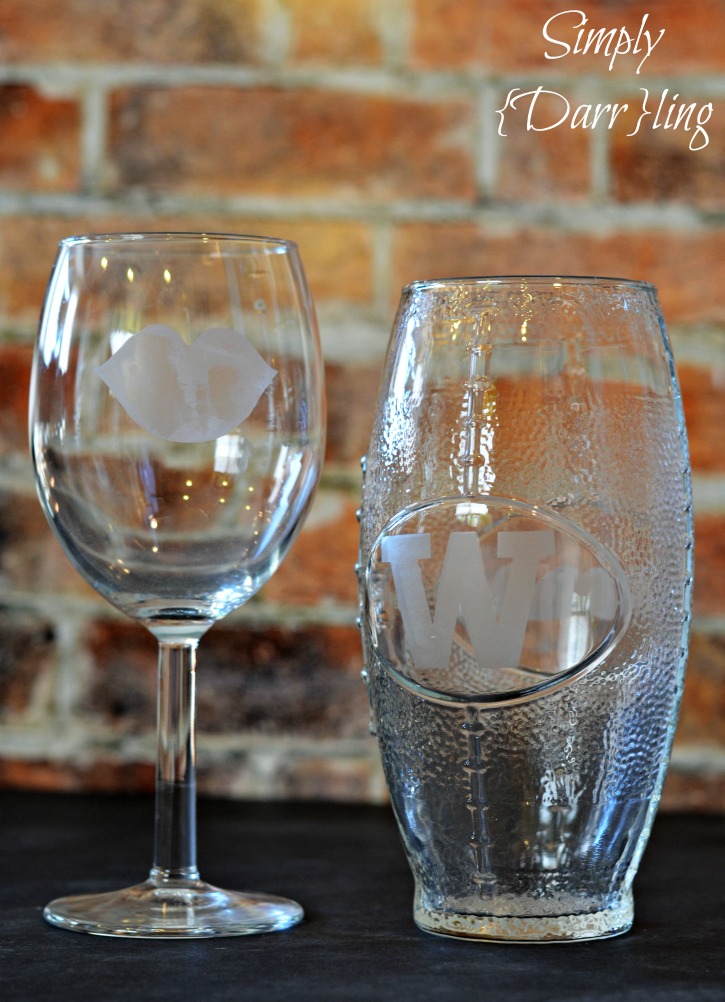 Monogrammed Etched Glasses With Last Name and Established Date