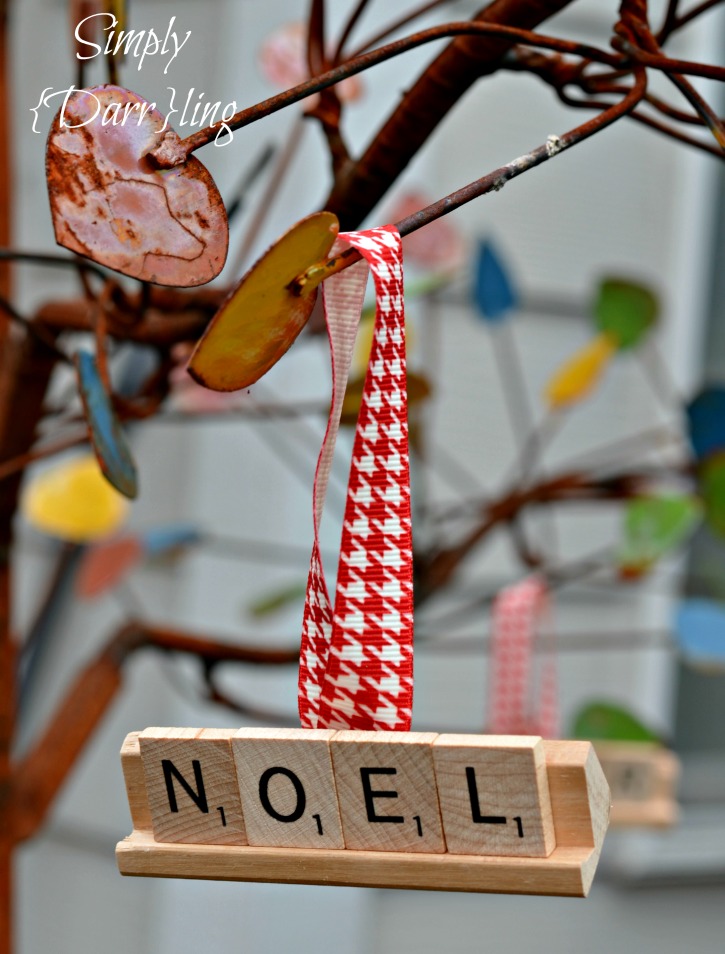 Noel Christmas Scrabble Tile Ornament