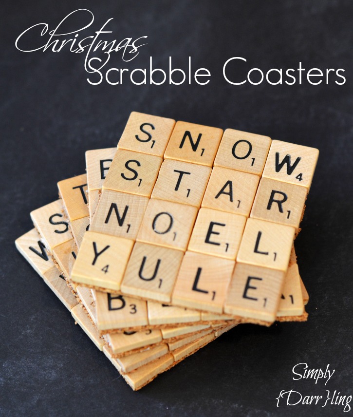 Christmas Scrabble Tile Coasters