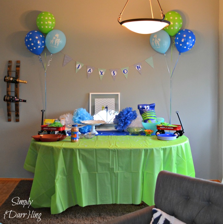 Blue and Green Baby Shower