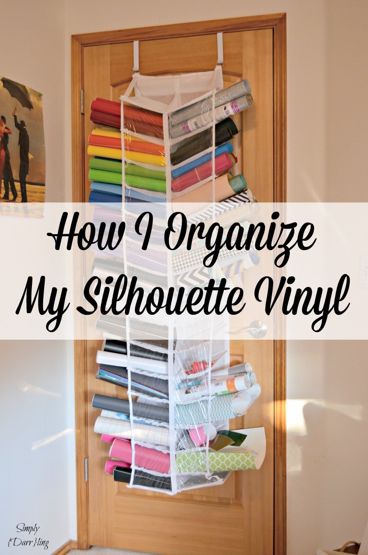 See how I organize my Silhouette Cameo vinyl - both heat transfer and adhesive