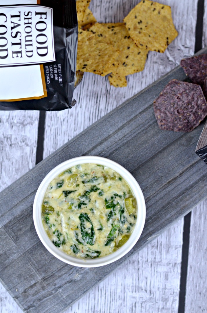 Dairy Free Spinach Chip Dip with Food Should Taste Good Chips