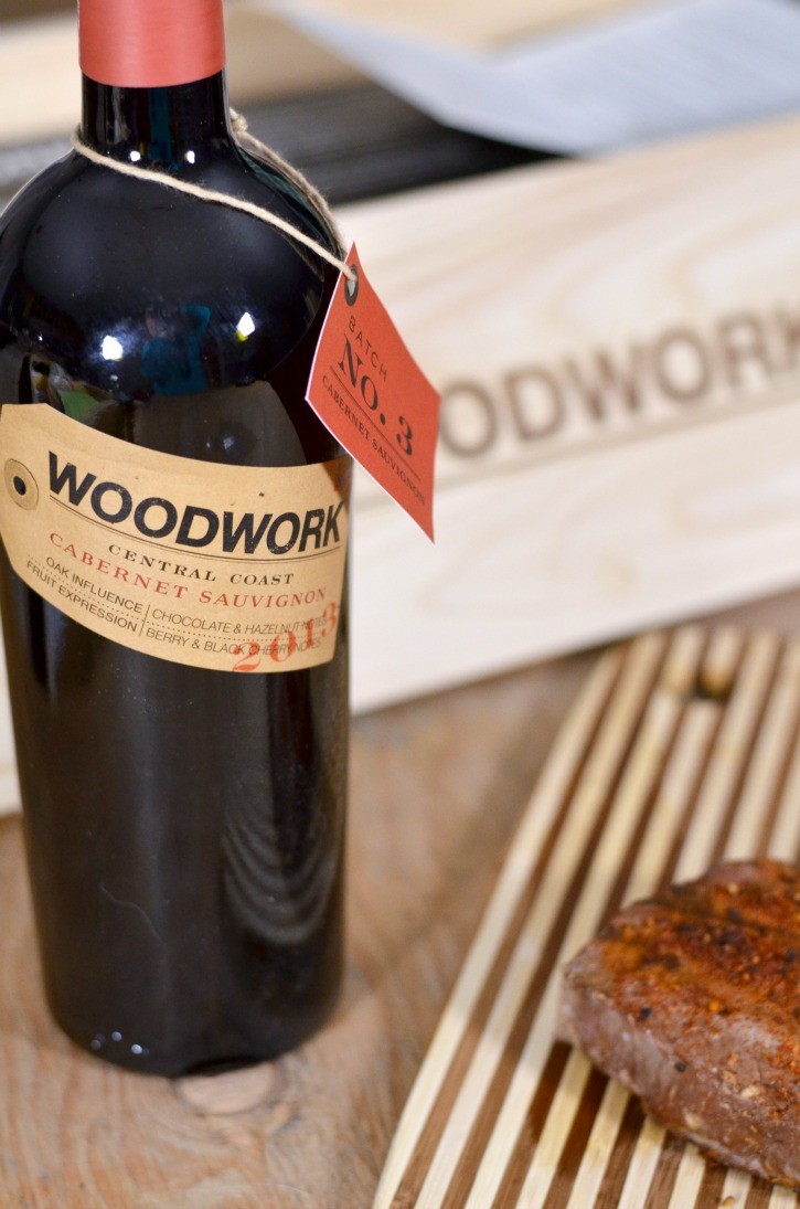 Woodwork Wines Cabernet Sauvignon with Grilled Steak