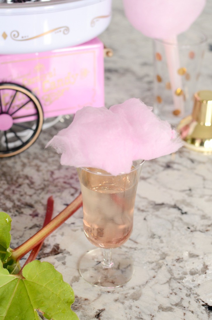 Cotton Candy & Rhubarb Vodka Cocktail