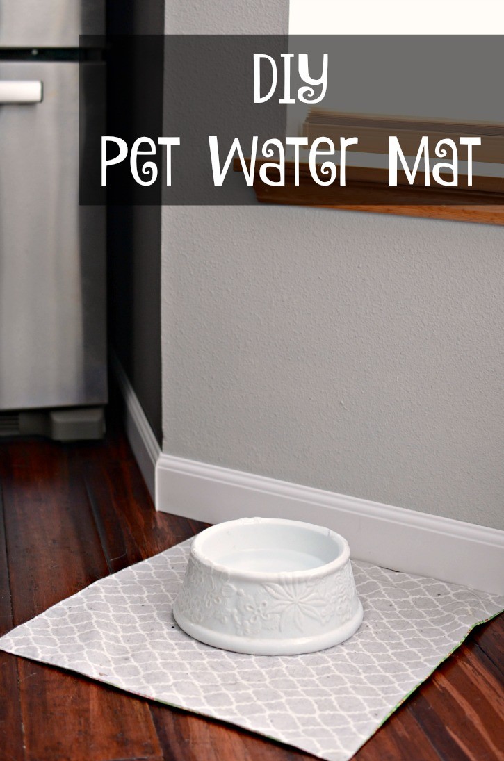 DIY Pet Water Dish Mat