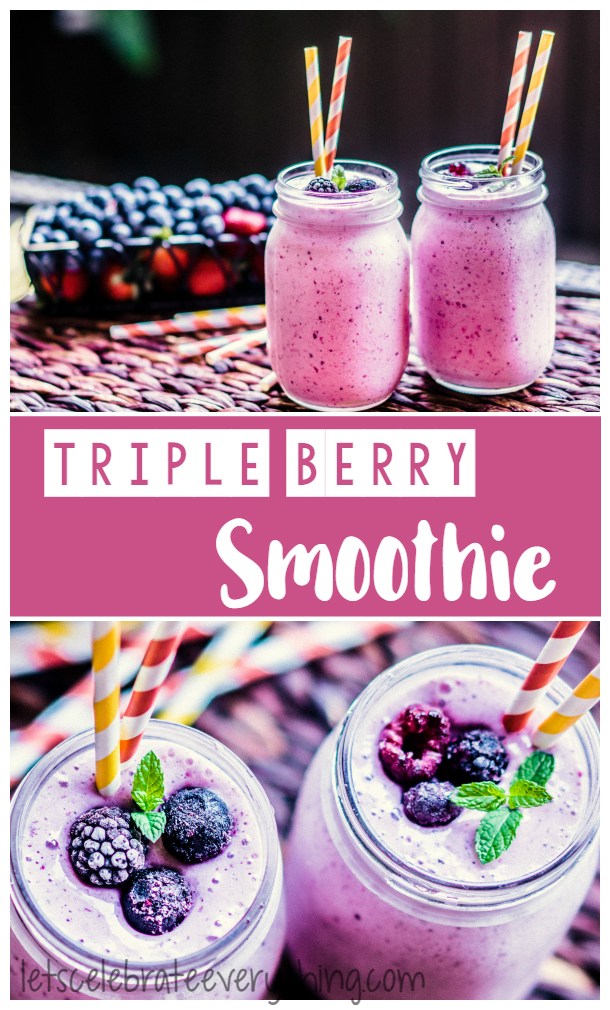Triple Berry Smoothie from Let's Celebrate Everything
