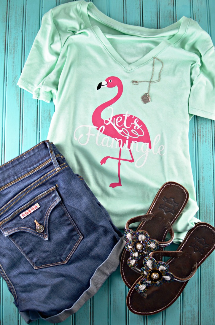 Let's Flamingle DIY Flamingo T-Shirt 