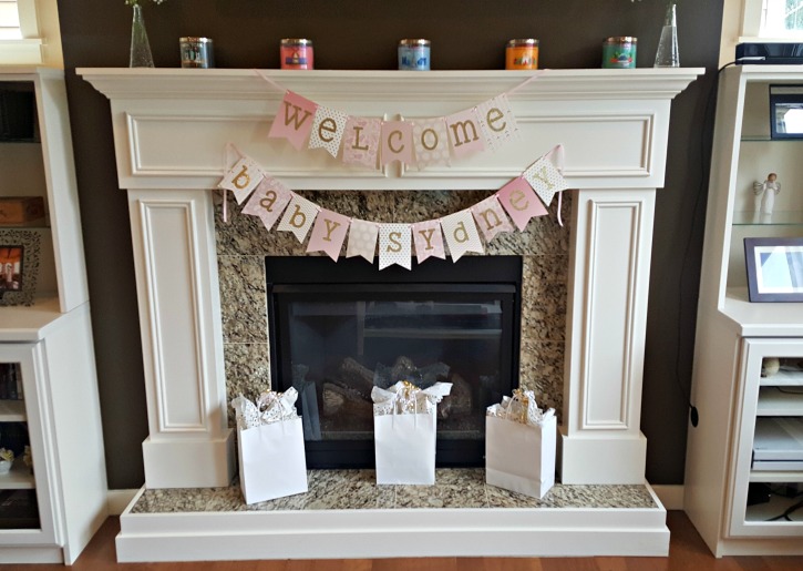 Pink and Gold Baby Shower Banner