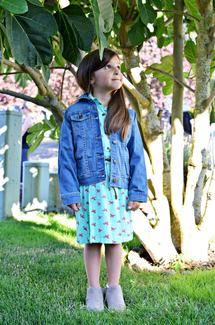 Back to School Horse Dress with Jean Jacket from Kohl's