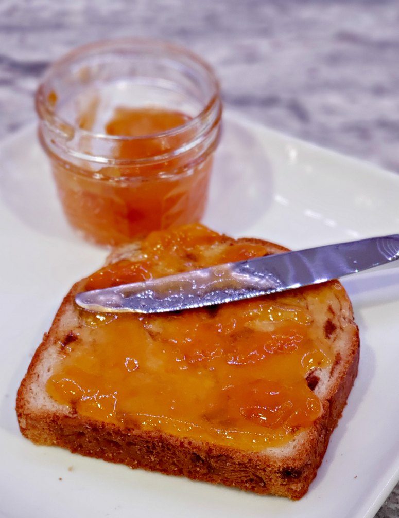 Apricot Pineapple Jam on Bread
