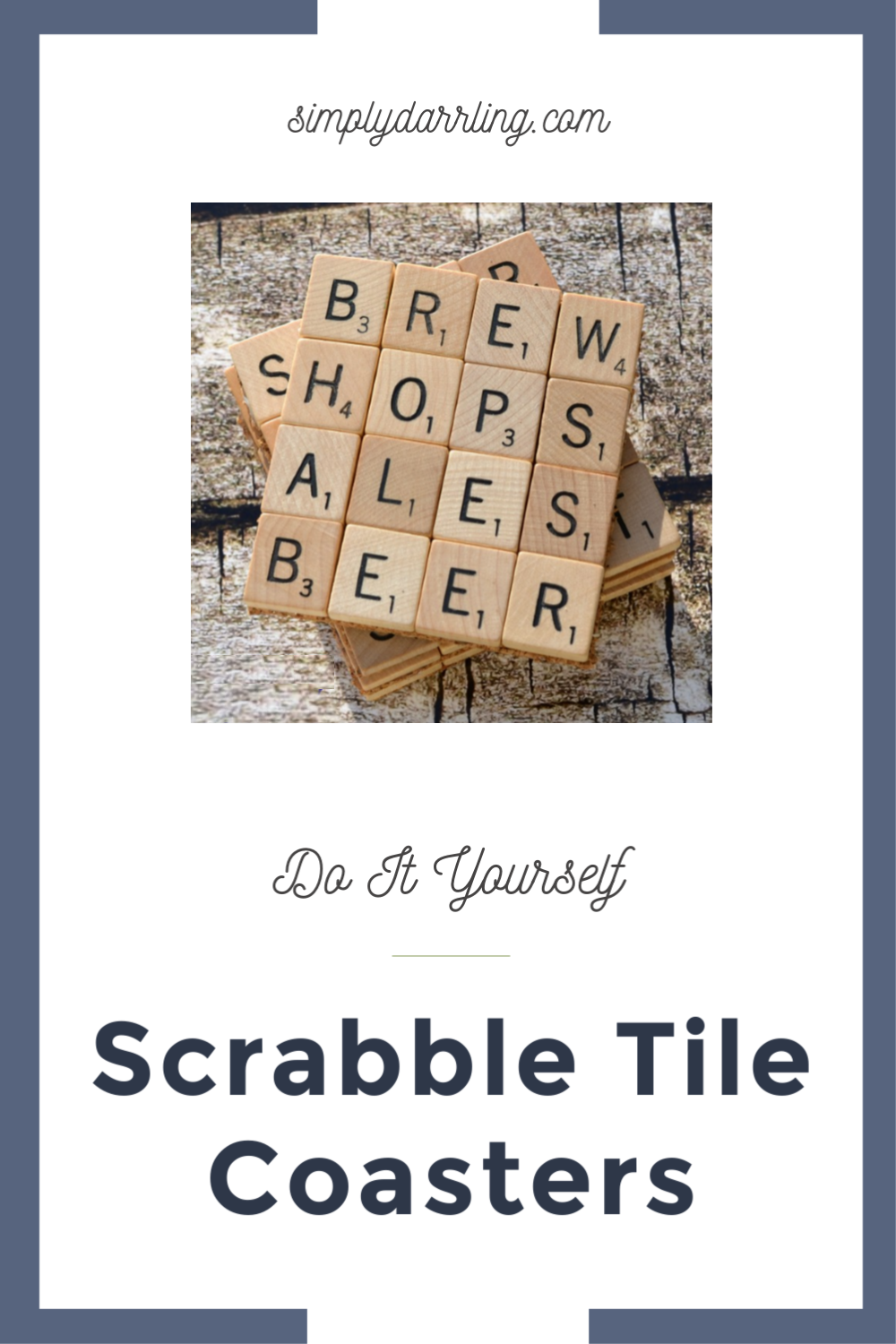 DIY Scrabble Tile Coasters