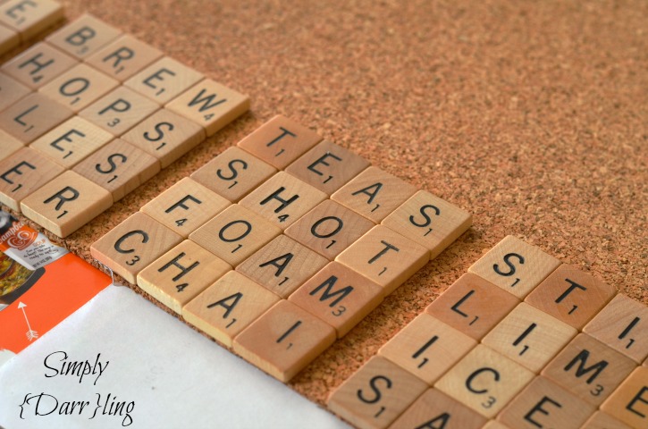 Polyester with Rubber Backing Scrabble Style Coasters 