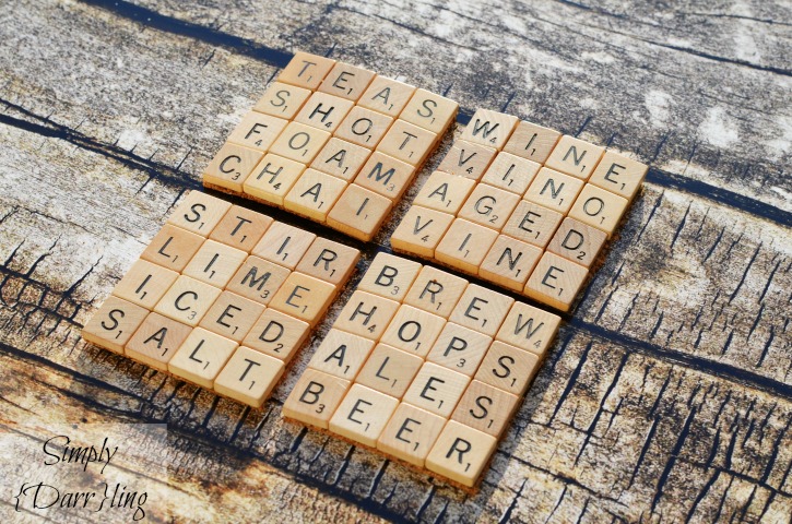 DIY Scrabble Tile Coasters