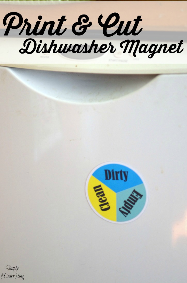 Print and Cut Dishwasher Magnet