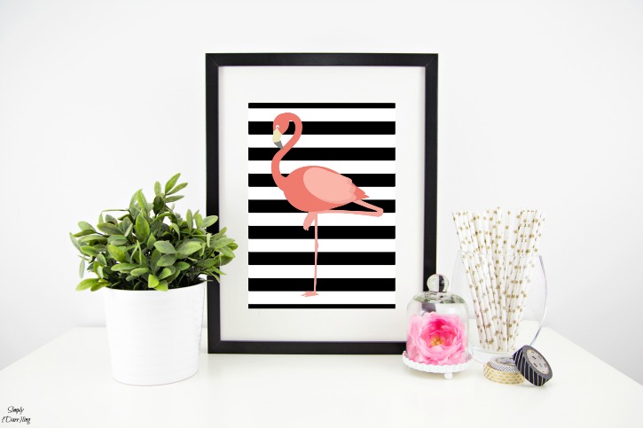 Free Flamingo Printable Styled