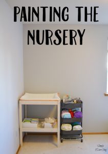 Painting The Nursery - a grey and white nursery begins.