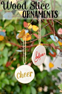 Wood Slice Christmas Ornaments - A fun and easy DIY for holiday gifts.