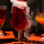 Spooky Cranberry Vodka with Dry Ice