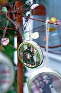 Nativity Mason Jar Lid Christmas Ornament