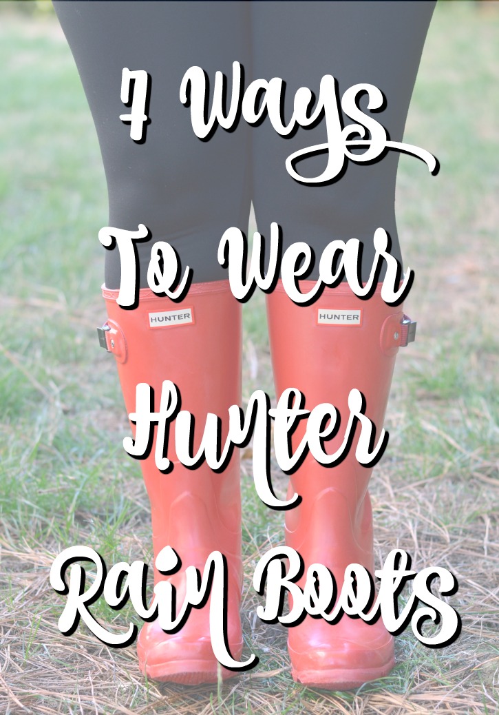 Hunters  Womens rubber boots, Rainboots outfit, Hunter boots outfit