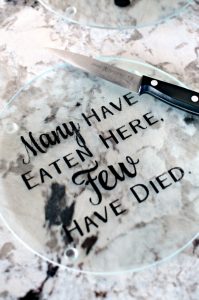 Many Have Eaten Here Few D Cutting Board