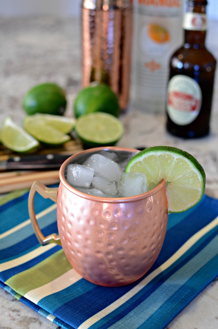 Orange Moscow Mule in Copper Cup