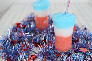 4th of July Red White and Blue Slushie Cocktail