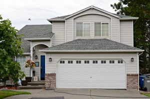 House with easy diy faux garage door windows