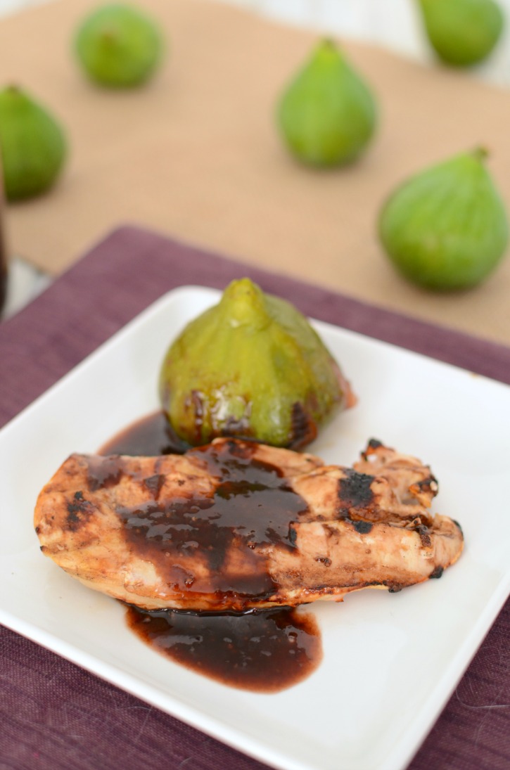 Grilled chicken with Fresh Fig Glaze