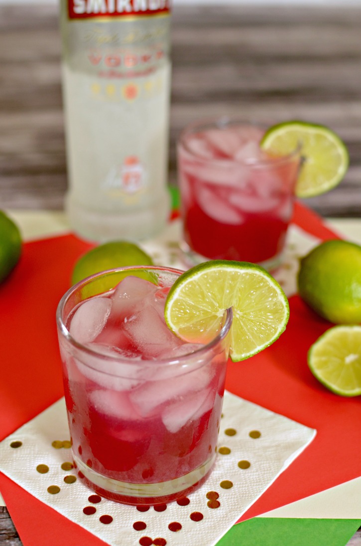 Hibiscus Lime Cooler Cocktail Recipe - Simply {Darr}ling