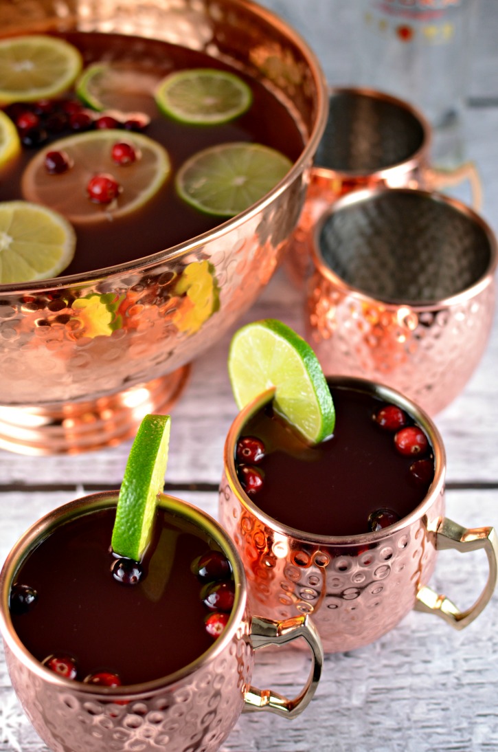 Cranberry Holiday Punch - A Christmas Cocktail Recipe - Simply {Darr}ling