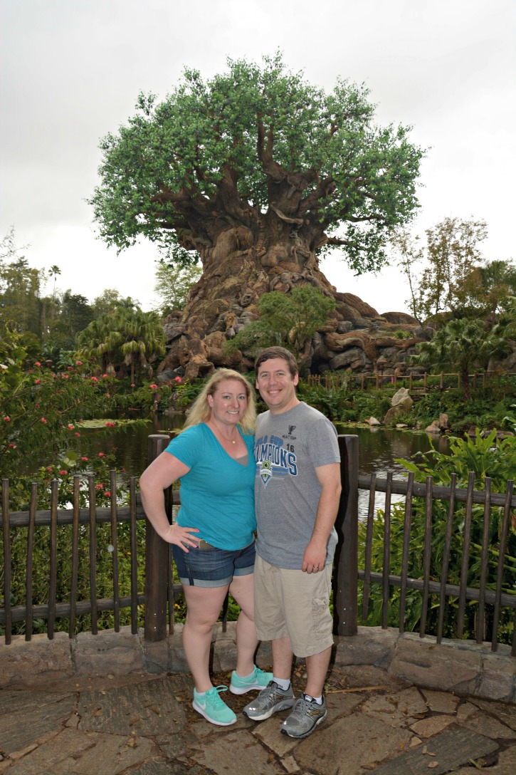 Couple in front of Tree of Life at Animal Kingdom