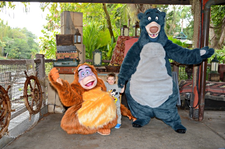 Toddler with Jungle Book Characters at Animal Kingdom