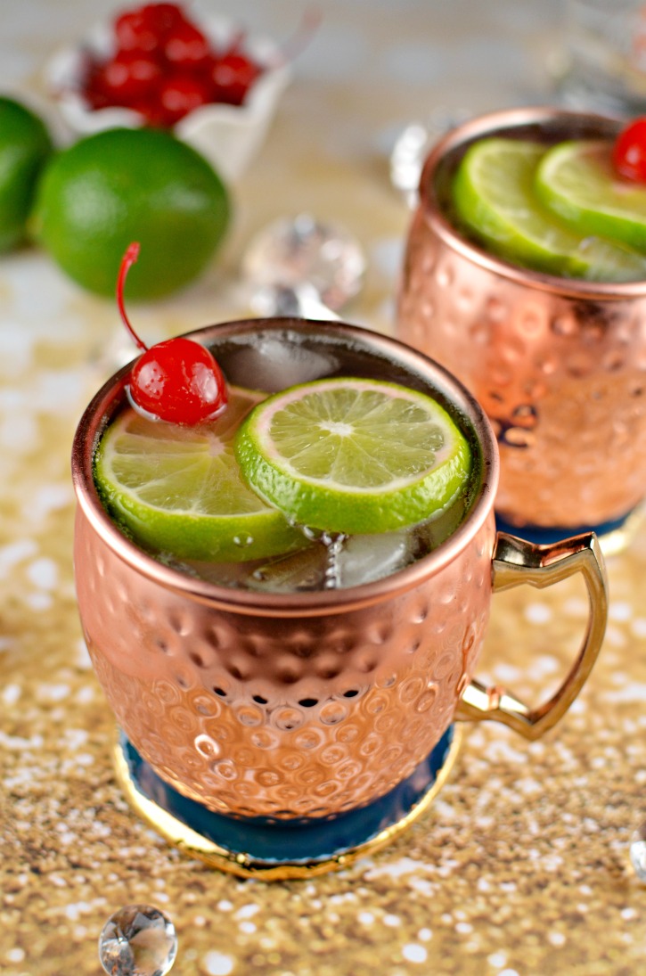 Cherry Lime Moscow Mule Cocktail Recipe