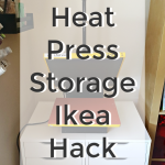 Heat Press Stored on top of IKEA Alex Drawers