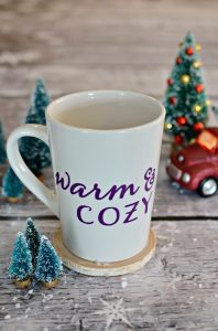 Warm & Cozy Coffee Mug with free cut file
