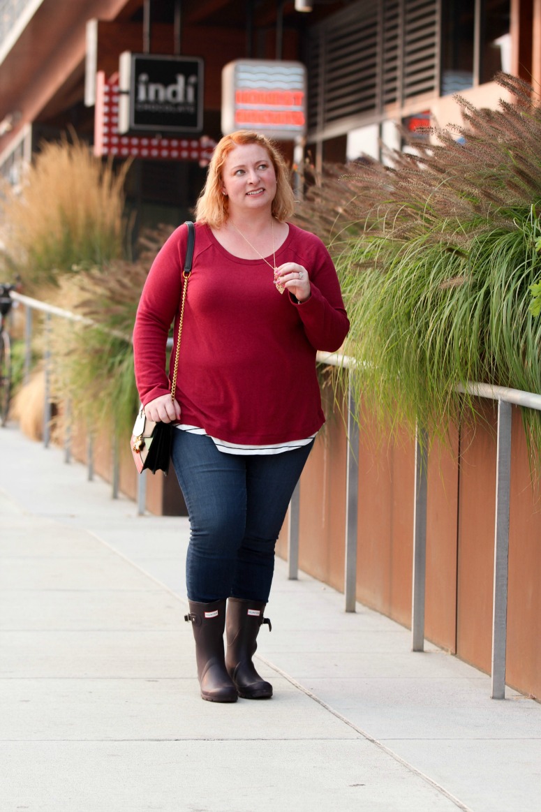 short hunter boots outfit