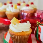 Pineapple Upside Down Inspired Cupcake