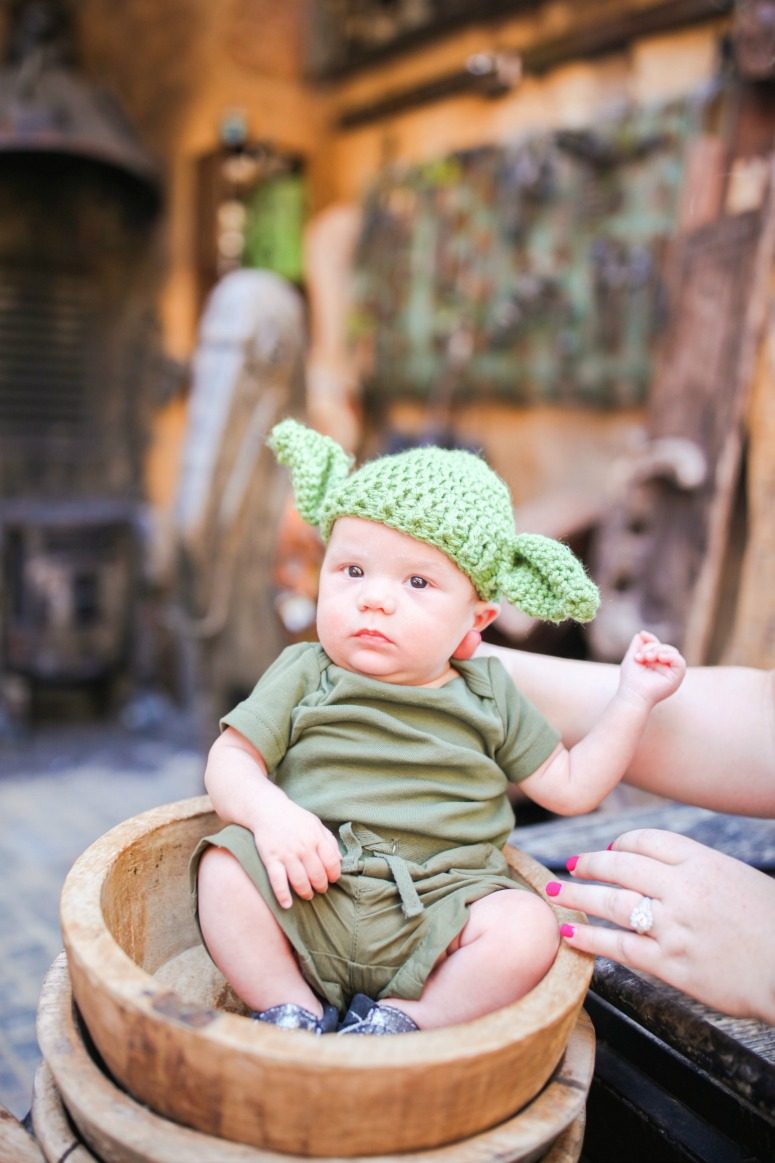 Easy DIY Yoda Disney Bounding Costume for Baby