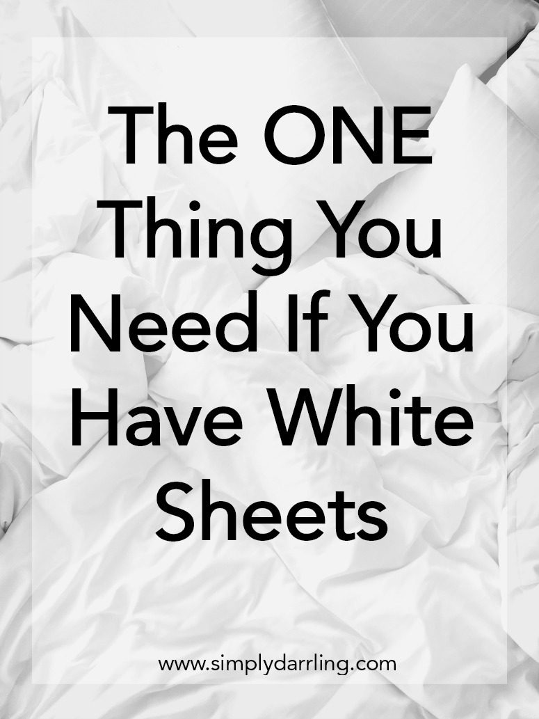 One Thing Needed for White Sheets