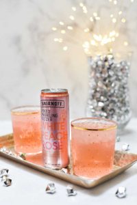Ginger Peach Smash Cocktail featuring Smirnoff Seltzer