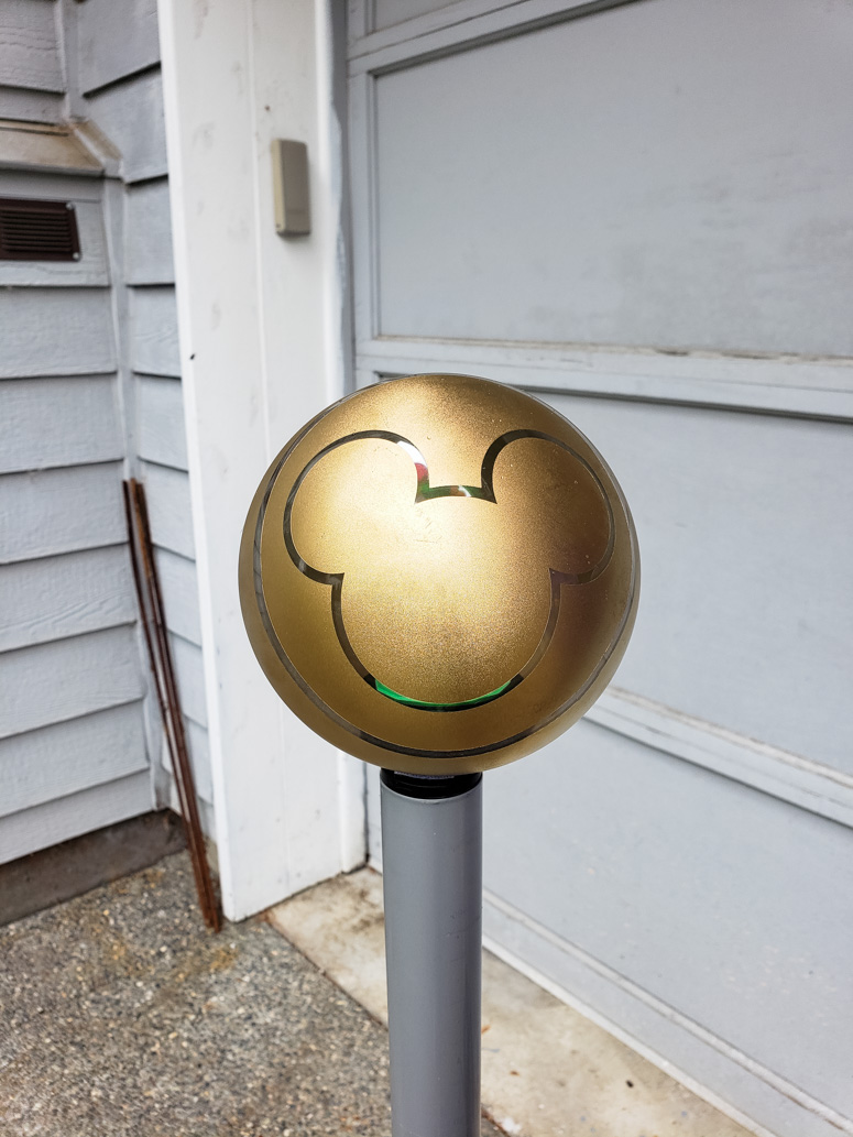 Gold Sphere with Mickey Head