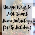 "Unique Ways to Add Smart Home Technology for the Holidays" text over Christmas Tree