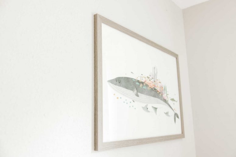 Minted art print of whale